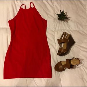 👗 3/$25 Red Dress -Halter Tank Mini Dress